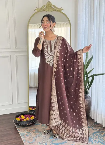 AV Silk Printed Kurti With Bottom Dupatta Wholesale Market In Surat